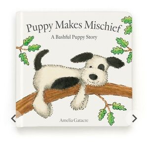 Puppy Makes Mischief: A Baby Board Book by Jellycat